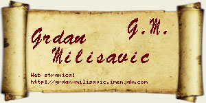 Grdan Milisavić vizit kartica